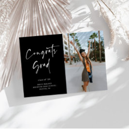 手書きスクリプト卒業発表カード 案内状