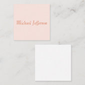 手書きスクリプト名のプレーンエレガントなシンプル エンクロージャーカード (正面/裏面)