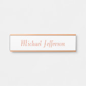 手書きスクリプト名のプレーンエレガントなシンプル サインプレート (正面)