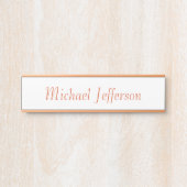 手書きスクリプト名のプレーンエレガントなシンプル サインプレート (正面)