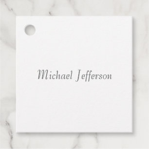 手書きスクリプト名のプレーンエレガントなシンプル フェイバータグ