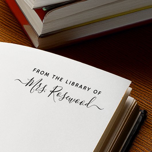 手書きスクリプト名のライブラリー セルフインキングスタンプ