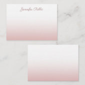 手書きスクリプト名バラ金ゴールド エレガント ノートカード (正面/裏面)