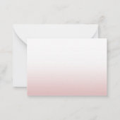 手書きスクリプト名バラ金ゴールド エレガント ノートカード (裏面)