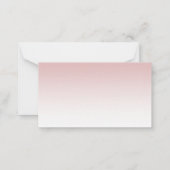 手書きスクリプト名モダンバラ金ゴールドトレンディー ノートカード (裏面)