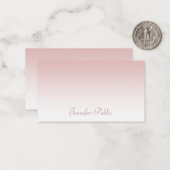 手書きスクリプト名モダンバラ金ゴールドトレンディー ノートカード (正面/裏面インサイチュ)