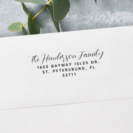 手書きスクリプト名差出人住所 セルフインキングスタンプ