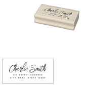 手書きスクリプト名差出人住所 ラバースタンプ (押印)