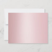 手書きスクリプト名文字テンプレートバラ金ゴールド エレガント ノートカード (裏面)