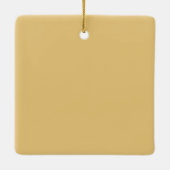 手書きスクリプト喜びクリスマス金ゴールドブラック セラミックオーナメント (裏面)