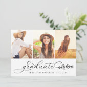 手書きスクリプト大学院3フォトコラージュ 案内状 (スタンド正面)