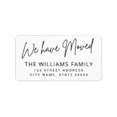 手書きスクリプト差出人住所 ラベル (正面)