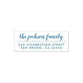 手書きスクリプト形式のファミリ名 |差出人住所 セルフインキングスタンプ