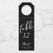 手書きスクリプト応援テーブル番号ボトルラベル ボトルネックタグ (裏面)