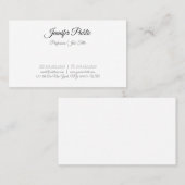 手書きスクリプト文字シンプルテンプレートモダン 名刺 (正面/裏面)