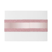 手書きスクリプト文字トレンディーバラ金ゴールド エレガント 招待状ベリーバンド (裏面例)