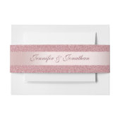 手書きスクリプト文字トレンディーバラ金ゴールド エレガント 招待状ベリーバンド (正面例)