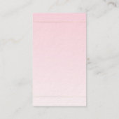 手書きスクリプト書道ピンク金ゴールドラグジュアリー 名刺 (裏面)