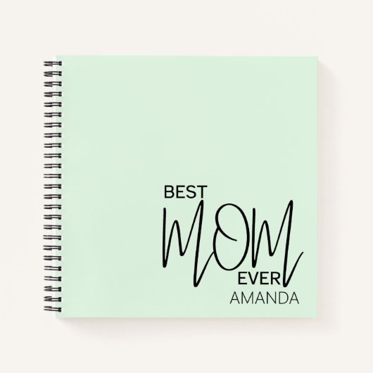 手書きスクリプト最高のミニマルママ ノートブック (正面)