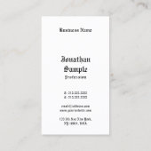 手書きスクリプト白黒クラシックレトロBW 名刺 (裏面)