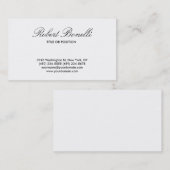 手書きスクリプト白黒名刺 名刺 (正面/裏面)