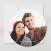 手書きスクリプト素朴ウッドプリント結婚ズ 招待状 (裏面)