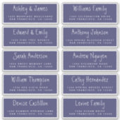 手書きスクリプト結婚のゲスト住所 シール (正面)