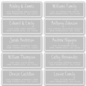 手書きスクリプト結婚のゲスト住所 シール (正面)