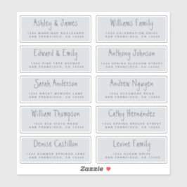 手書きスクリプト結婚のゲスト住所 シール