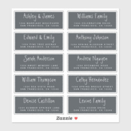 手書きスクリプト結婚のゲスト住所 シール