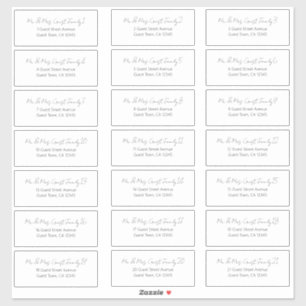 手書きスクリプト結婚のゲスト住所 シール