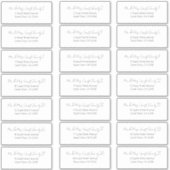 手書きスクリプト結婚のゲスト住所 シール (正面)