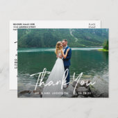 手書きスクリプト結婚式写真感謝 ポストカード (正面/裏面)