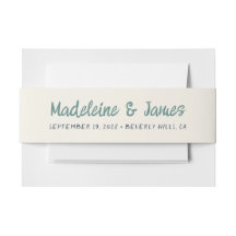 手書きスクリプト緑のレトロ結婚の