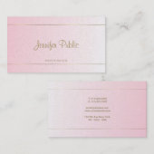 手書きスクリプト豪華なグラマー書道 名刺 (正面/裏面)