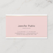 手書きスクリプト赤面ピンク金ゴールドトレンディーデザイン 名刺 (裏面)