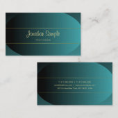 手書きスクリプト金ゴールドエレガントデザインラグジュアリーシック 名刺 (正面/裏面)