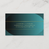 手書きスクリプト金ゴールドエレガントデザインラグジュアリーシック 名刺 (裏面)