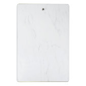 手書きスクリプト金ゴールドモノグラムエレガント大理石 ミニクリップボード (裏面)