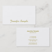 手書きスクリプト金ゴールド書道デザイントレンディー 名刺 (正面/裏面)