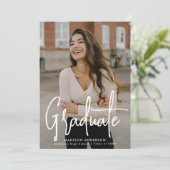 手書きスクリプト2写真の卒業 案内状 (スタンド正面)