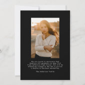 手書きスクリプト2写真の卒業 案内状 (裏面)