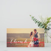 手書きスクリプト | お結婚礼フォトカード サンキューカード (スタンド正面)