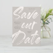 手書きスクリプト・エディタブルカラー・Save the Date 招待状 (スタンド正面)