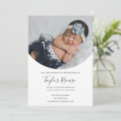 手書きスクリプト タイポグラフィ フォト 洗礼 招待状 (スタンド正面)