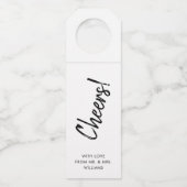 手書きスクリプト |応援ボトルラベル ボトルネックタグ (正面)