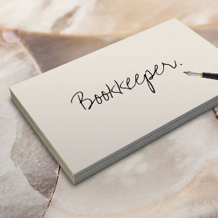 手書きスクリプトBookkeeper名刺 名刺