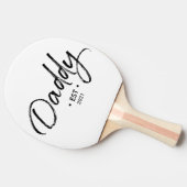 手書きスクリプトDaddy設立の年 卓球ラケット (横)