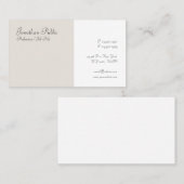 手書きスクリプモダントのミニマルエレガントリスト 名刺 (正面/裏面)