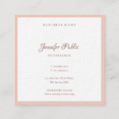 手書きスクリプモダントエレガントテンプレートプレミアムシック スクエア名刺 (裏面)